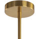Belle 1 Light White / Brass Pendant Ceiling Light